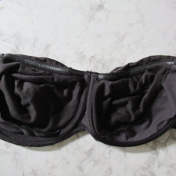 Lunaire Bra Black 42D Convertible Strapless Underwire 175-11 - Picture 3 of 7